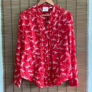 Anthropologie Maeve Tiger Blouse